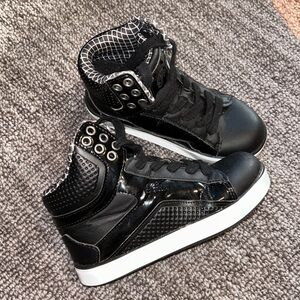 Black and White Checkered Interior Sneakers